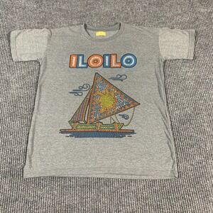 Fiesta T Shirt Mens‎ Small Gray Iloilo Philippines Sailing Nautical Short Sleeve